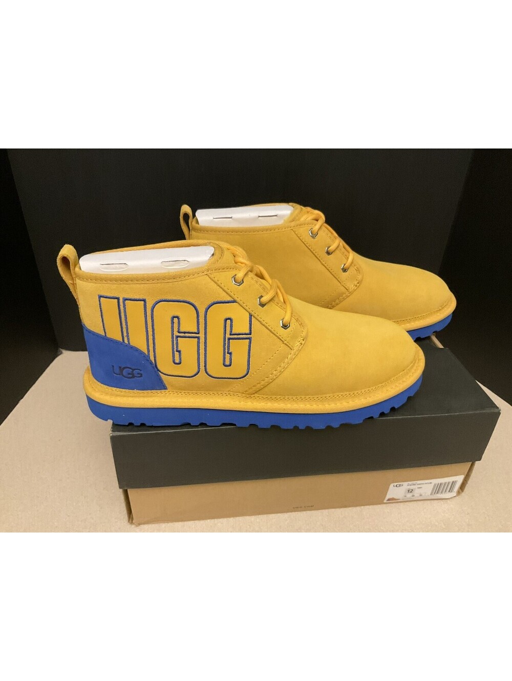 New! Mens UGG Neumel Graphic Outline in Summer/Neptune Suede Boots. Size 12.